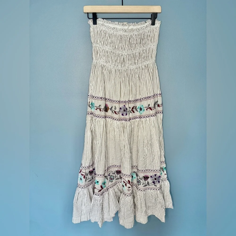 NWT Free People Kalani Embroidered Midi Dress | Size Small